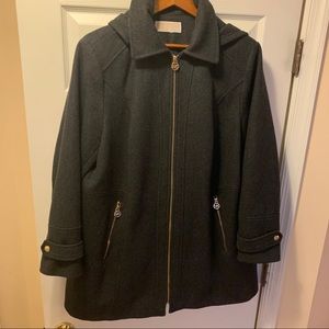 Women’s Plus Michael by Michael Kors hooded coat.